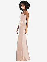Side View Thumbnail - Cameo Strapless Tuxedo Maxi Dress with Front Slit