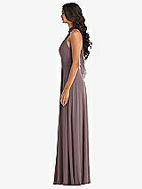 Alt View 3 Thumbnail - French Truffle High Neck Halter Backless Maxi Dress