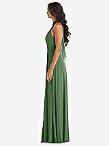 Alt View 3 Thumbnail - Vineyard Green High Neck Halter Backless Maxi Dress