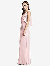 Alt View 2 Thumbnail - Ballet Pink Convertible Cold-Shoulder Draped Wrap Maxi Dress