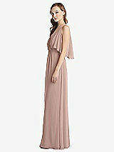 Alt View 2 Thumbnail - Neu Nude Convertible Cold-Shoulder Draped Wrap Maxi Dress