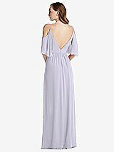 Rear View Thumbnail - Silver Dove Convertible Cold-Shoulder Draped Wrap Maxi Dress