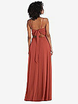 Rear View Thumbnail - Amber Sunset Tie-Back Cutout Maxi Dress with Front Slit