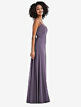 Side View Thumbnail - Lavender Tie-Back Cutout Maxi Dress with Front Slit