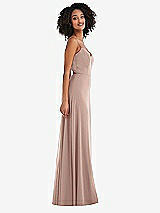 Side View Thumbnail - Neu Nude Tie-Back Cutout Maxi Dress with Front Slit