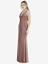 Side View Thumbnail - Sienna Twist Strap Maxi Slip Dress with Front Slit - Neve
