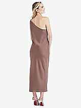 Rear View Thumbnail - Sienna One-Shoulder Asymmetrical Midi Slip Dress