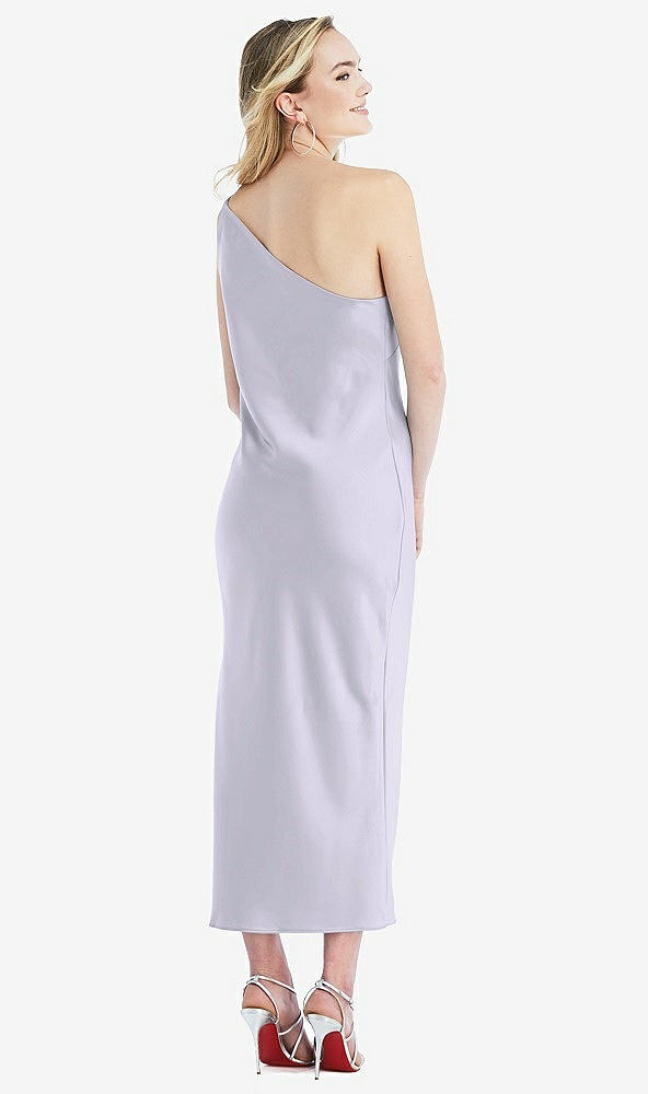 Back View - Silver Dove One-Shoulder Asymmetrical Midi Slip Dress
