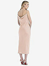 Rear View Thumbnail - Cameo Asymmetrical One-Shoulder Cowl Midi Slip Dress