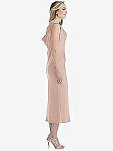 Side View Thumbnail - Toasted Sugar Asymmetrical One-Shoulder Cowl Midi Slip Dress