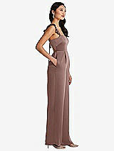 Side View Thumbnail - Sienna Ruffled Sleeve Tie-Back Jumpsuit with Pockets
