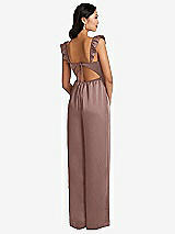 Rear View Thumbnail - Sienna Ruffled Sleeve Tie-Back Jumpsuit with Pockets