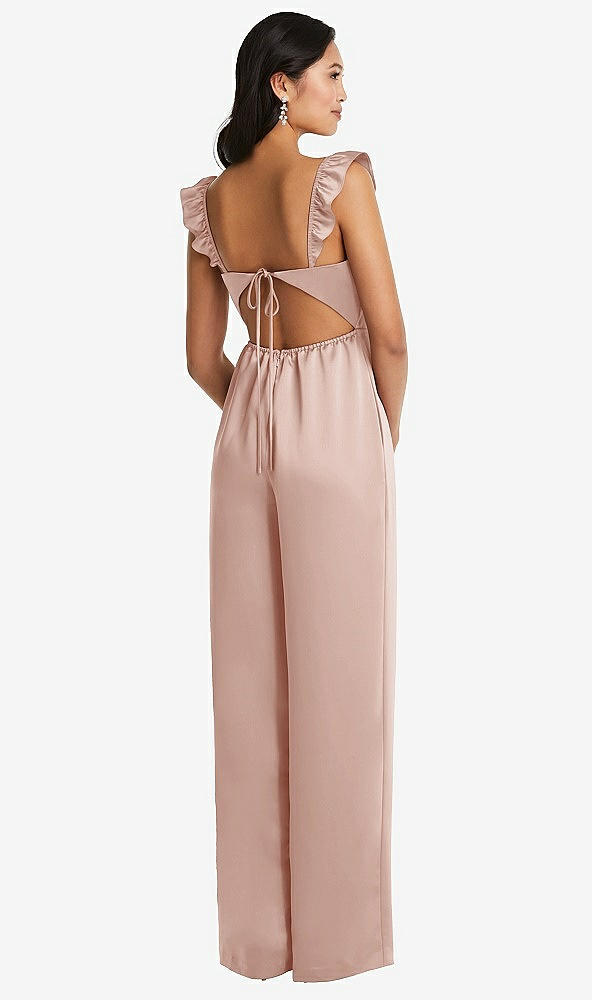 Back View - Toasted Sugar Ruffled Sleeve Tie-Back Jumpsuit with Pockets