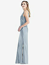 Side View Thumbnail - Mist One-Shoulder Asymmetrical Maxi Slip Dress