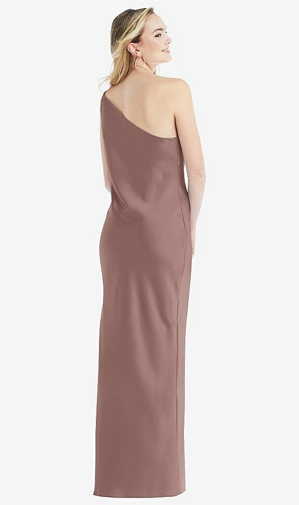 Back View - Sienna One-Shoulder Asymmetrical Maxi Slip Dress
