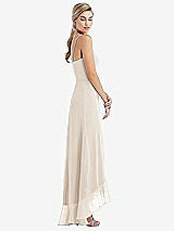Side View Thumbnail - Oat Scoop Neck Ruffle-Trimmed High Low Maxi Dress