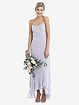 Alt View 1 Thumbnail - Silver Dove Scoop Neck Ruffle-Trimmed High Low Maxi Dress