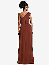 Rear View Thumbnail - Auburn Moon One-Shoulder Bow Blouson Bodice Maxi Dress