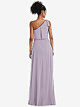 Rear View Thumbnail - Lilac Haze One-Shoulder Bow Blouson Bodice Maxi Dress