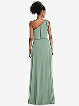 Rear View Thumbnail - Seagrass One-Shoulder Bow Blouson Bodice Maxi Dress