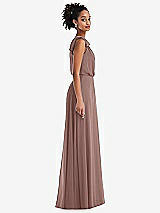 Side View Thumbnail - Sienna One-Shoulder Bow Blouson Bodice Maxi Dress