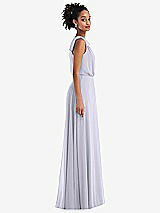 Side View Thumbnail - Silver Dove One-Shoulder Bow Blouson Bodice Maxi Dress