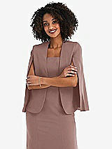 Front View Thumbnail - Sienna Open-Front Split Sleeve Cape Jacket