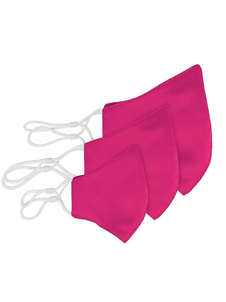 Back View - Think Pink Lux Charmeuse Reusable Face Mask
