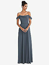 Front View Thumbnail - Silverstone Off-the-Shoulder Draped Neckline Maxi Dress