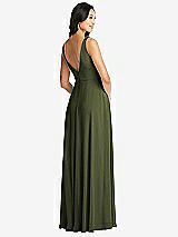 Rear View Thumbnail - Olive Green Bella Bridesmaids Dress BB131