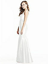 Side View Thumbnail - White Bella Bridesmaids Dress BB135