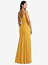 Rear View Thumbnail - NYC Yellow Bella Bridesmaids Dress BB136
