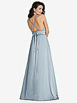 Alt View 1 Thumbnail - Mist Deep V-Neck Shirred Skirt Maxi Dress with Convertible Straps
