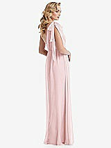 Alt View 4 Thumbnail - Ballet Pink Empire Waist Shirred Skirt Convertible Sash Tie Maxi Dress
