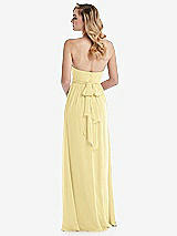 Alt View 7 Thumbnail - Pale Yellow Empire Waist Shirred Skirt Convertible Sash Tie Maxi Dress