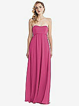 Alt View 6 Thumbnail - Tea Rose Empire Waist Shirred Skirt Convertible Sash Tie Maxi Dress