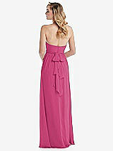 Alt View 7 Thumbnail - Tea Rose Empire Waist Shirred Skirt Convertible Sash Tie Maxi Dress