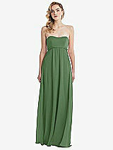 Alt View 6 Thumbnail - Vineyard Green Empire Waist Shirred Skirt Convertible Sash Tie Maxi Dress