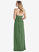 Alt View 7 Thumbnail - Vineyard Green Empire Waist Shirred Skirt Convertible Sash Tie Maxi Dress