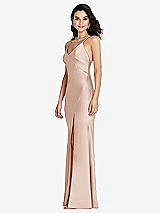 Side View Thumbnail - Cameo V-Neck Convertible Strap Bias Slip Dress with Front Slit