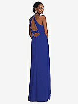 Alt View 1 Thumbnail - Cobalt Blue Halter Criss Cross Cutout Back Maxi Dress