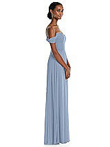 Side View Thumbnail - Cloudy Off-the-Shoulder Basque Neck Maxi Dress with Flounce Sleeves