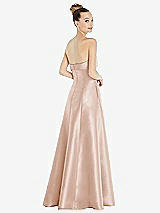Rear View Thumbnail - Cameo Bow Cuff Strapless Satin Ball Gown with Pockets