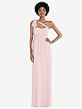 Alt View 2 Thumbnail - Ballet Pink Convertible Tie-Shoulder Empire Waist Maxi Dress