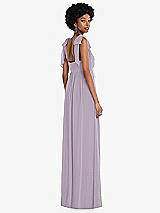 Rear View Thumbnail - Lilac Haze Convertible Tie-Shoulder Empire Waist Maxi Dress