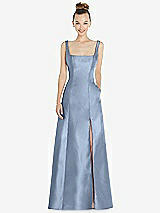 Front View Thumbnail - Cloudy Sleeveless Square-Neck Princess Line Gown with Pockets