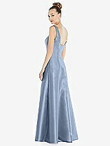Rear View Thumbnail - Cloudy Sleeveless Square-Neck Princess Line Gown with Pockets