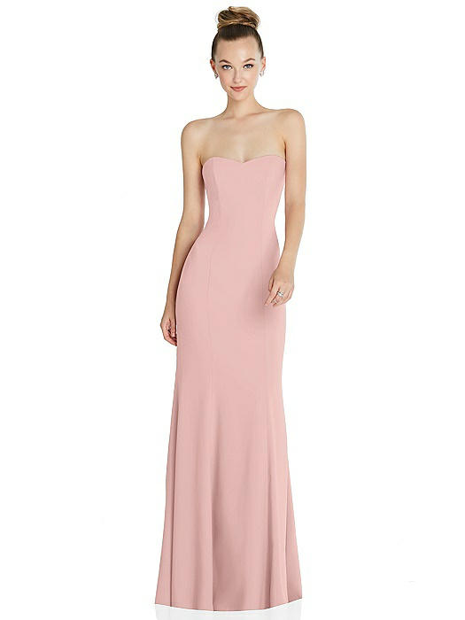 Strapless Princess Line Crepe Mermaid Gown