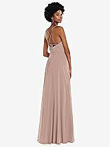 Rear View Thumbnail - Neu Nude Scoop Neck Convertible Tie-Strap Maxi Dress with Front Slit