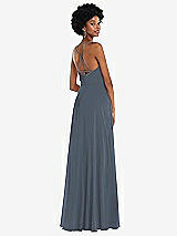 Rear View Thumbnail - Silverstone Scoop Neck Convertible Tie-Strap Maxi Dress with Front Slit